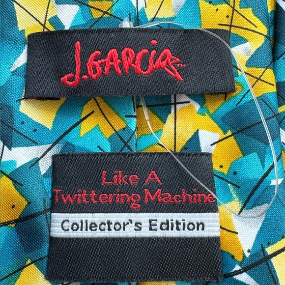 NWOT - Jerry Garcia Mens Formal Necktie Tie JG-9501 Abstract Multicolored Blue - Picture 7 of 7